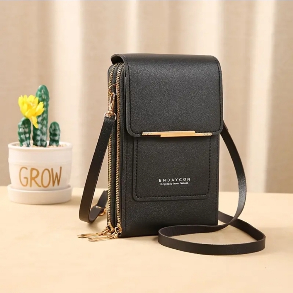 REDUCED!!! Endaycon small phone touch screen crossbody bag. Black